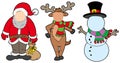 Christmas characters without face Royalty Free Stock Photo