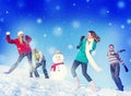 Christmas Cheerful People Holiday Winter Friendship Concept