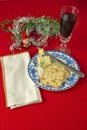 Christmas Cheese and Wine Royalty Free Stock Photo