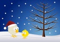 Christmas - Chick and rooster