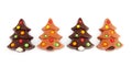 Christmas chocolate candy in shape of tree Royalty Free Stock Photo