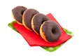 Christmas chocolate donuts