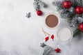 Christmas chocolate snowflake martini cocktail Royalty Free Stock Photo