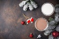 Christmas chocolate snowflake martini cocktail Royalty Free Stock Photo