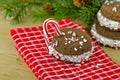 Christmas chocolate whoopie pie