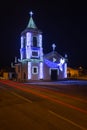 Christmas Church Lights Decoration. Royalty Free Stock Photo