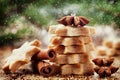 Christmas cinnamon cookie or biscuit in shape of star Royalty Free Stock Photo