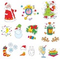 Christmas clip-arts (vector) Royalty Free Stock Photo