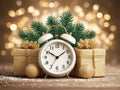 a Christmas clock counting down Royalty Free Stock Photo