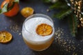 Christmas cocktail of amaretto sour