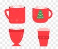 Christmas coffee mugs. Royalty Free Stock Photo