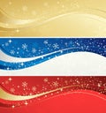 Christmas color banner with snowflakes