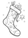 Christmas Colouring page, Stocking