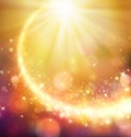 Christmas Comet - Golden Star Shining Royalty Free Stock Photo