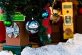 Christmas coming, toys, dwarfs, snow, snowman, Santa Claus, decoration, Christmas tree, bear, light, people