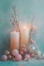 Christmas composition, creative airy translucent delicate decor 2