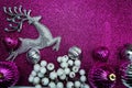Christmas composition with ellk and Christmas balls Royalty Free Stock Photo