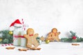 Christmas composition with gingerbread cookies Royalty Free Stock Photo