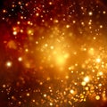 Christmas composition, golden glitter background with stars Royalty Free Stock Photo