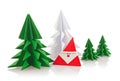 Christmas composition of origami