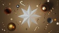 Christmas composition 3d rendering Royalty Free Stock Photo