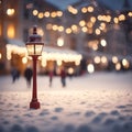 Christmas concept - latern outdoor with ligts