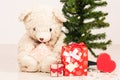 Christmas concept,teddy bear Royalty Free Stock Photo