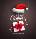 Christmas concept vector design with merry christmas greeting text
