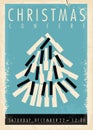Christmas concert retro poster design idea Royalty Free Stock Photo