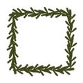 Christmas coniferous frame