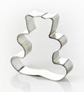 Christmas cookie cutter on white Royalty Free Stock Photo