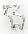 Christmas cookie cutter on white Royalty Free Stock Photo