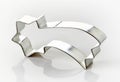 Christmas cookie cutter on white Royalty Free Stock Photo