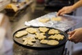 Christmas Cookie dough on baking sheet Royalty Free Stock Photo