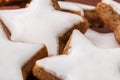 Christmas cookies on a brown background