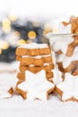 Christmas cookies cinnamon stars portrait format baking bakery winter
