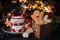 Christmas cookies and festive decor