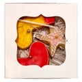 Christmas cookies gift set, holiday cookies, cakes in a box, holiday packaging