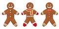 Christmas cookies, gingerbread man with frosting Royalty Free Stock Photo