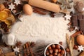 Christmas cookies ingredients Royalty Free Stock Photo