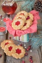 Christmas cookies with jam