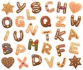 Christmas Cookies Letters Alphabet Letters Loosely Royalty Free Stock Photo