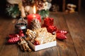 Christmas cookies and ornaments, square crop