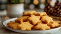 Christmas cookies on a plate Royalty Free Stock Photo