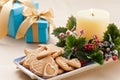 Christmas cookies, and presents Royalty Free Stock Photo