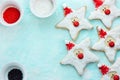 Christmas cookies santa claus, creative idea for treats kids, ho Royalty Free Stock Photo