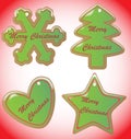 Christmas Cookies With Snowdust and Border