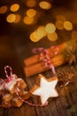 Christmas cookies with star anise and cinnamon