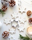 Christmas cookies star royal icing festive sweet