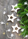 Christmas cookies with tree Royalty Free Stock Photo